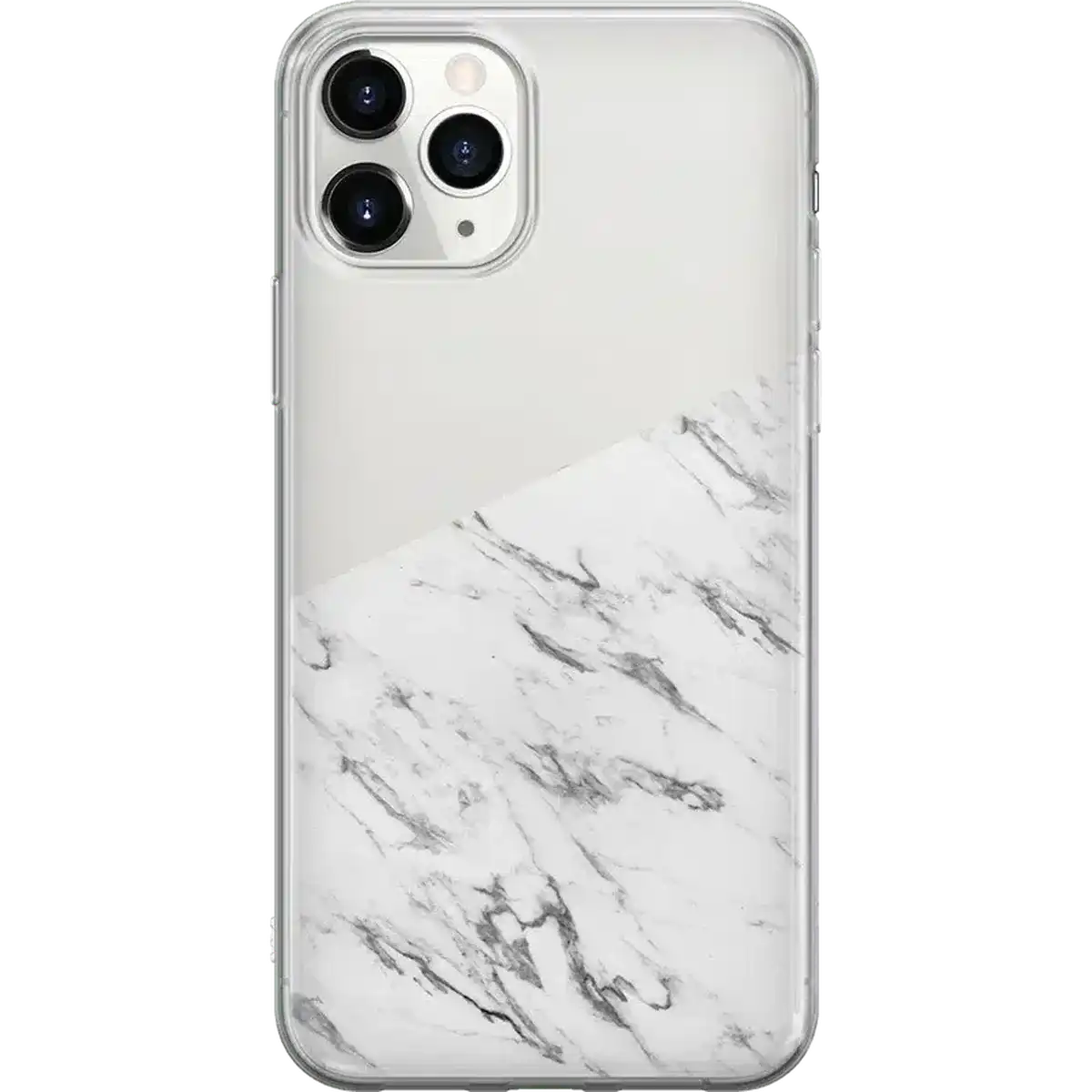 Let's Split | Half White Clear Marble Case