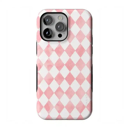 Queen of Diamonds | Pink Watercolor Case