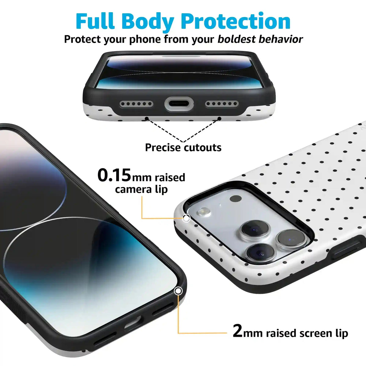 On the Dot | Black Polka Dot Case