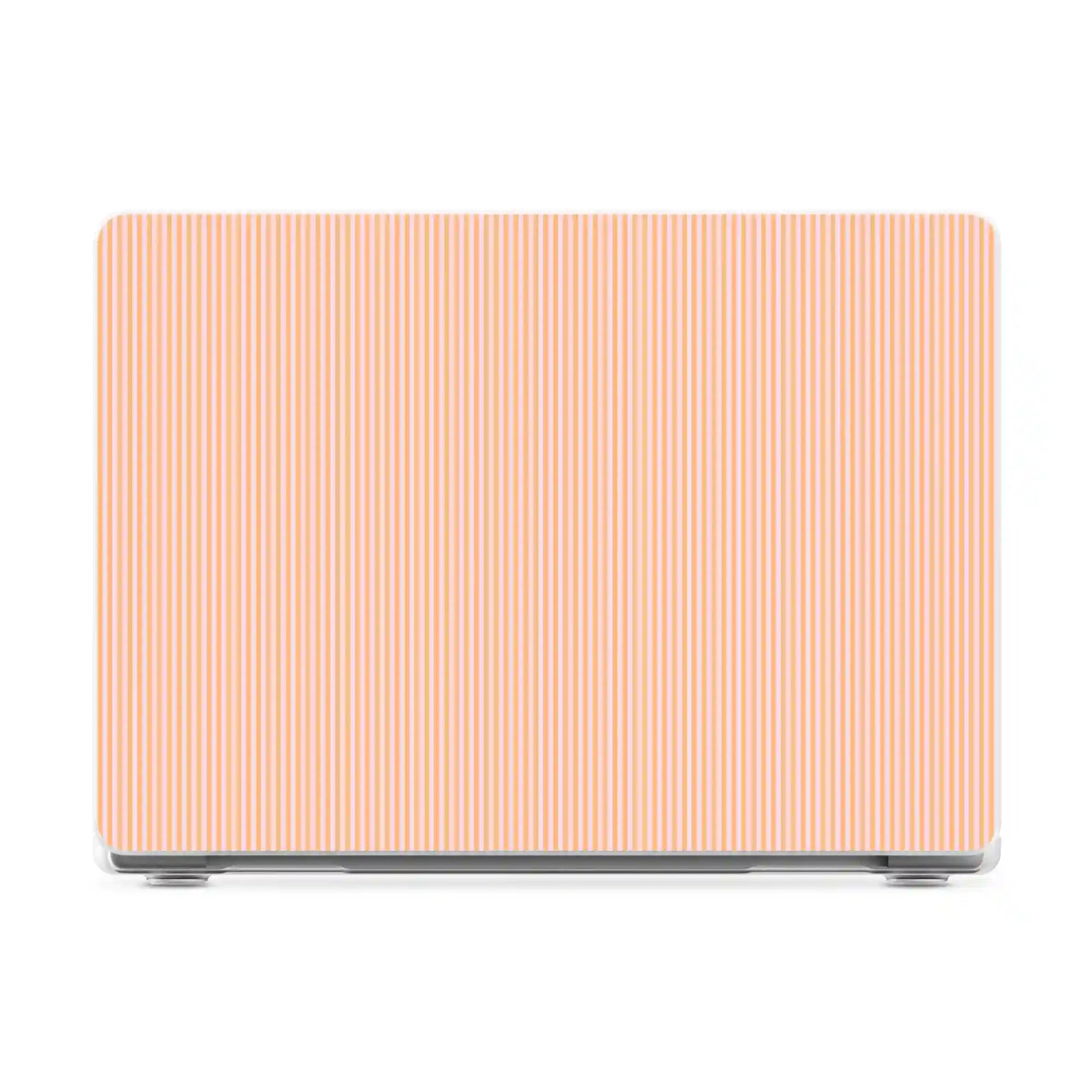 Stripes and the City | Orange & Pink Pinstripe Laptop Shell