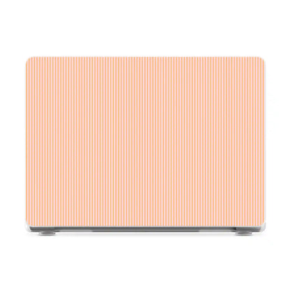 Stripes and the City | Orange & Pink Pinstripe Laptop Shell