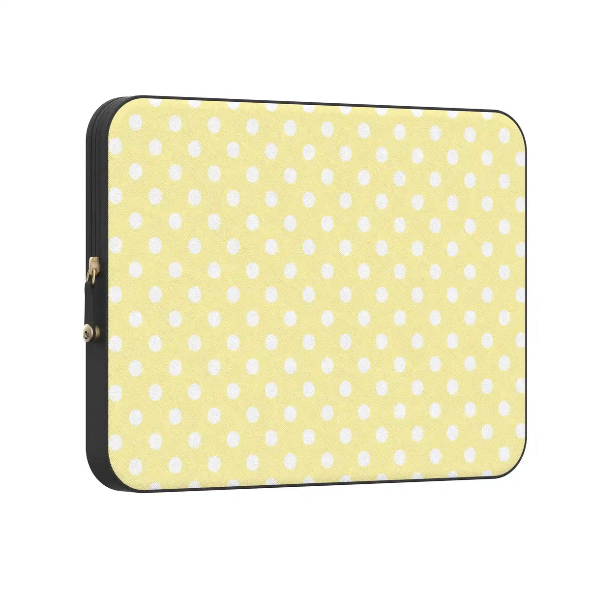Spotted in SoHo | Yellow Polka Dot Laptop Case