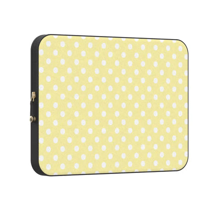 Spotted in SoHo | Yellow Polka Dot Laptop Case