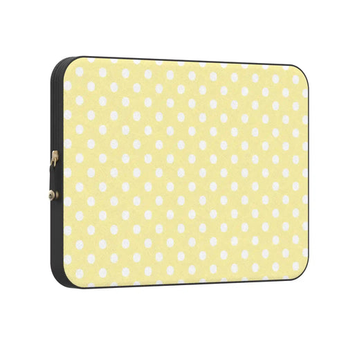 Spotted in SoHo | Yellow Polka Dot Laptop Case