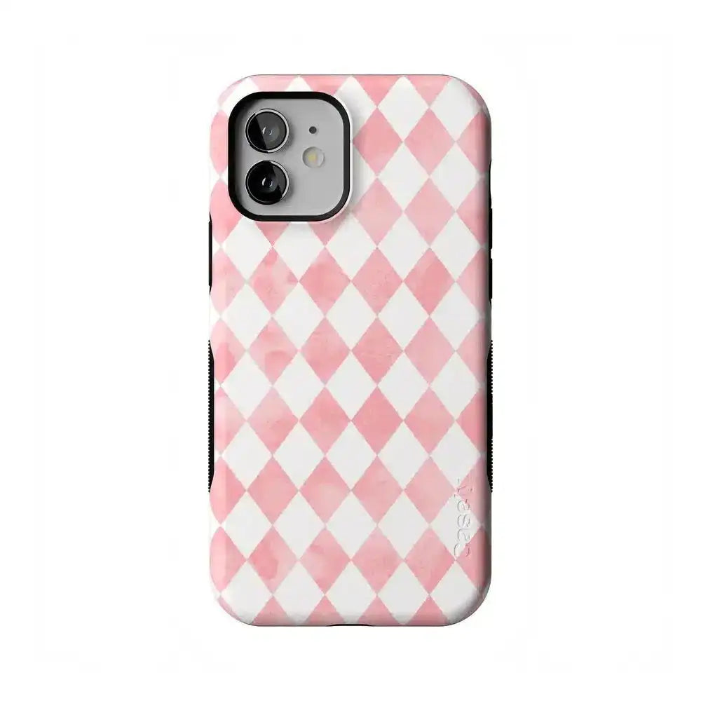 Queen of Diamonds | Pink Watercolor Case