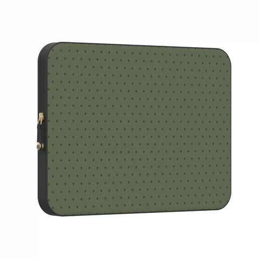 On the Dot | Olive Green Polka Dot Laptop Case