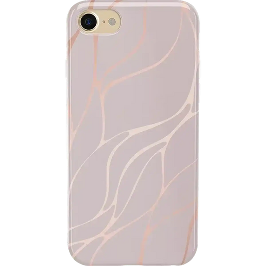 Midnight Ride | Pink and Gold Metallic Waves Case