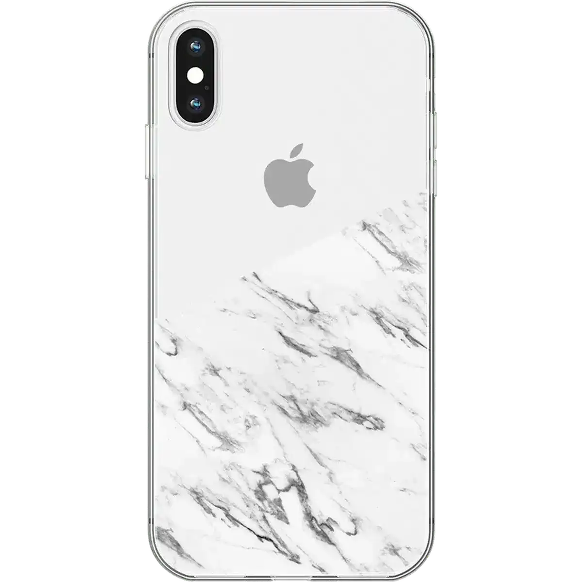Let's Split | Half White Clear Marble Case