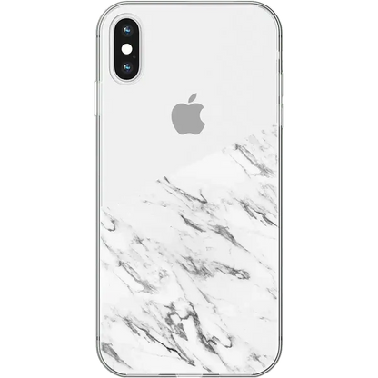 Let's Split | Half White Clear Marble Case