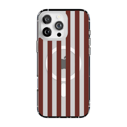 Sunday in Brooklyn | Burgundy Stripes Case