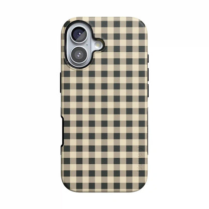 Cedar Lane | Black & Cream Gingham Case