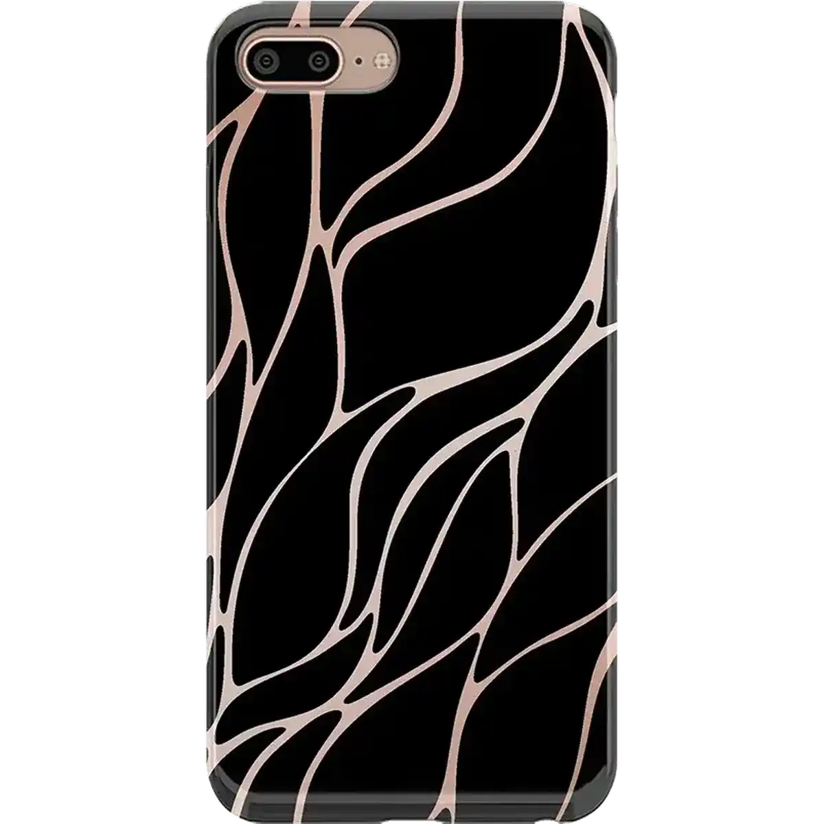 Midnight Ride | Black and Gold Metallic Waves Case