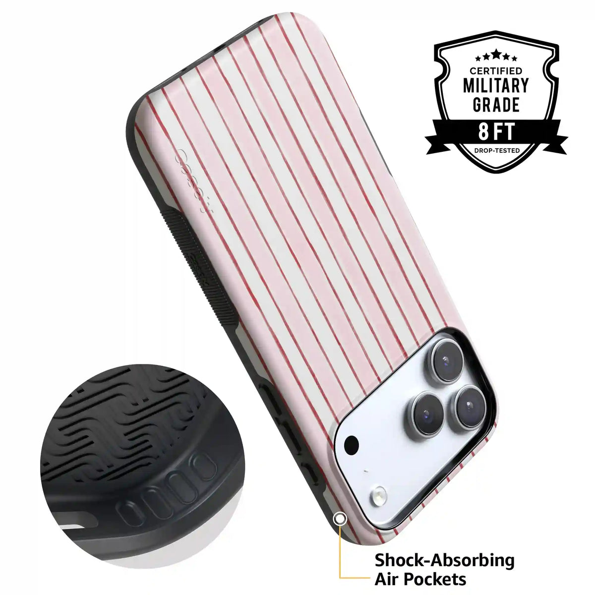 Pretty in Pastel | Blush Stripes Case