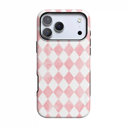 Queen of Diamonds | Pink Watercolor Case