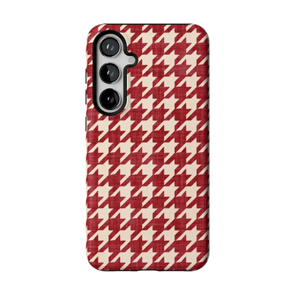 Scarlet Stitch | Red Houndstooth Case
