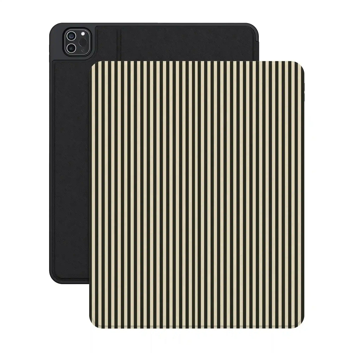 Stripes and the City | Black Pinstripes iPad Case