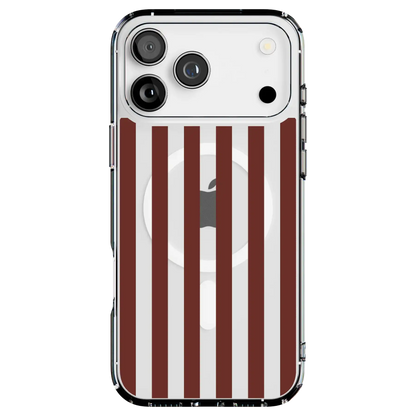 Sunday in Brooklyn | Burgundy Stripes Case