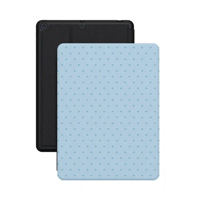 On the Dot | Blue Monochrome Polka Dot iPad Case