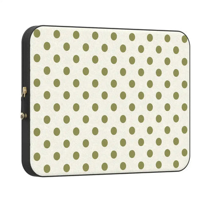 Spotted in SoHo | Green Polka Dot Laptop Case