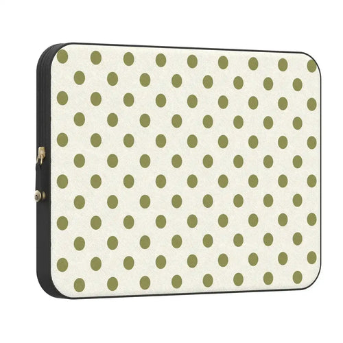 Spotted in SoHo | Green Polka Dot Laptop Case