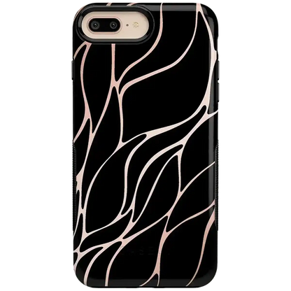 Midnight Ride | Black and Gold Metallic Waves Case