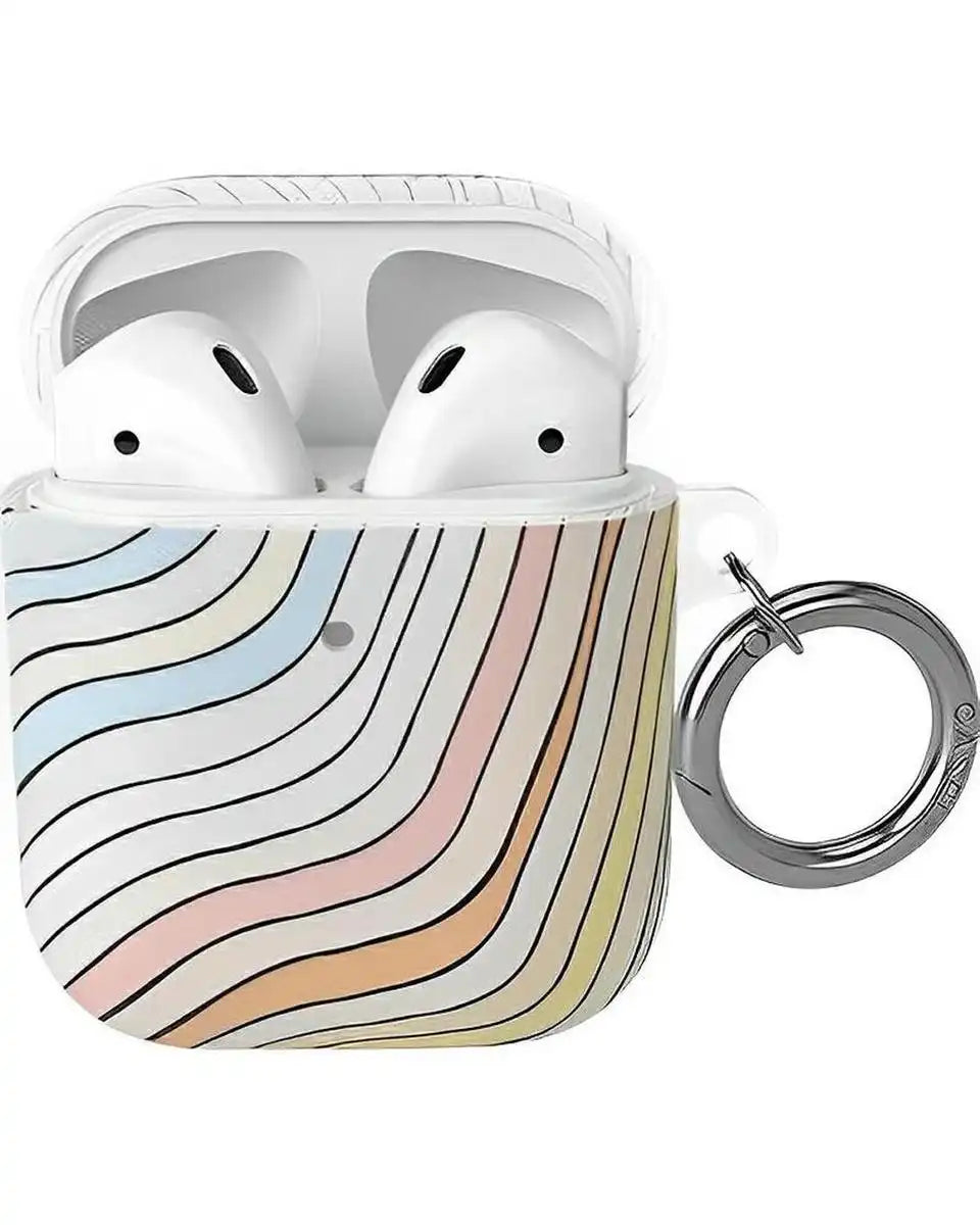 Ride The Wave | Pastel Rainbow Lined AirPods Case