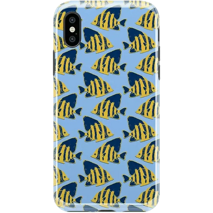Something's Fishy | Navy Blue & Yellow Fish Print Case