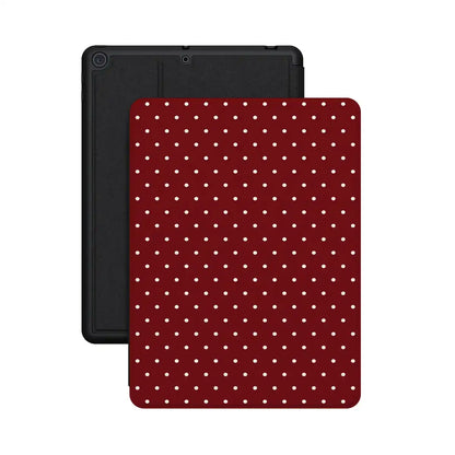 On the Dot | Maroon Polka Dot iPad Case
