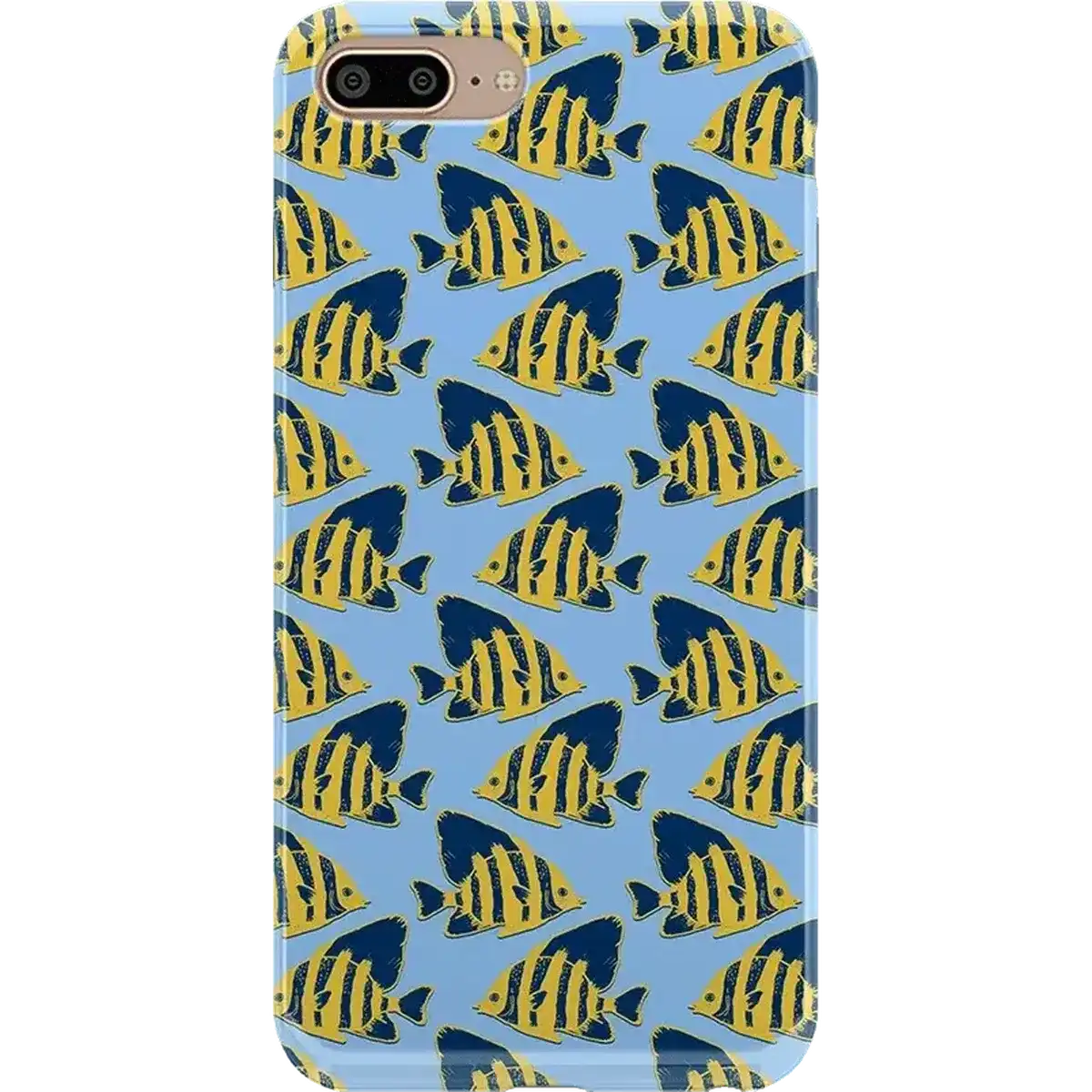Something's Fishy | Navy Blue & Yellow Fish Print Case