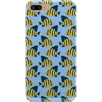 Something's Fishy | Navy Blue & Yellow Fish Print Case