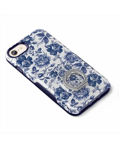 Rose to Fame | Blue & White Rose Phone Ring