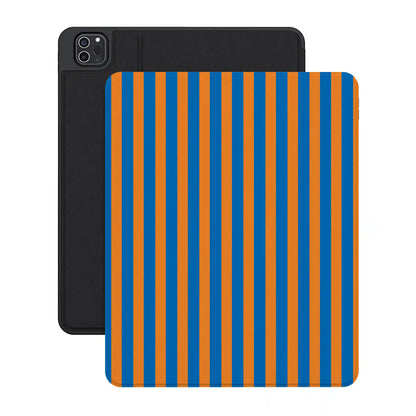 Go New York | Blue & Orange Stripes iPad Case