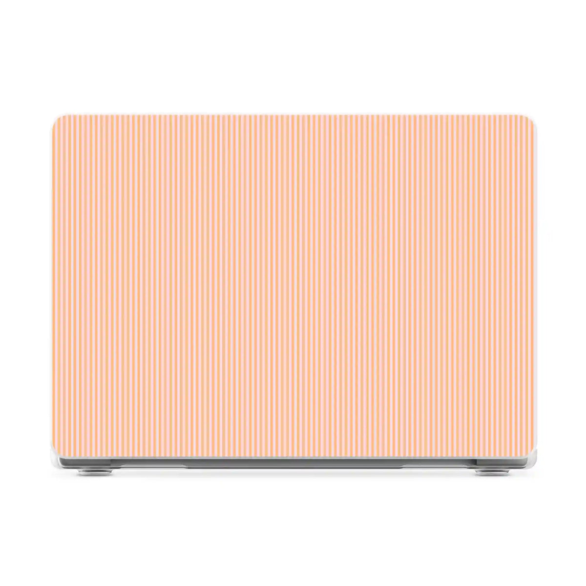 Stripes and the City | Orange & Pink Pinstripe Laptop Shell
