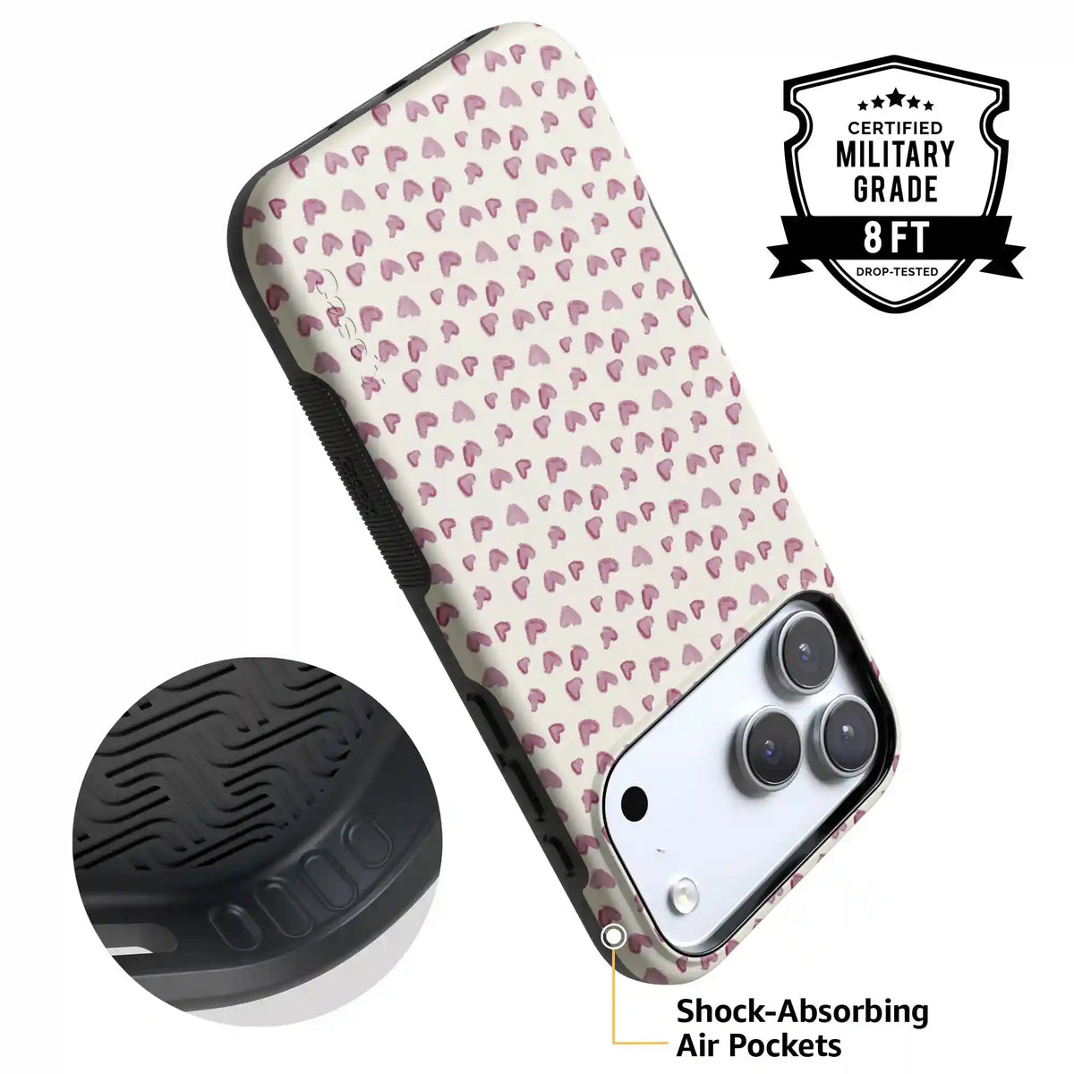 Lovebug | Mauve Hearts Case