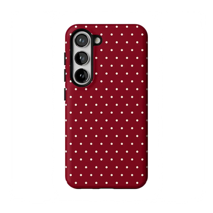 On the Dot | Maroon Polka Dot Case