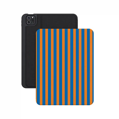 Go New York | Blue & Orange Stripes iPad Case