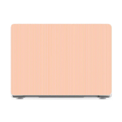 Stripes and the City | Orange & Pink Pinstripe Laptop Shell