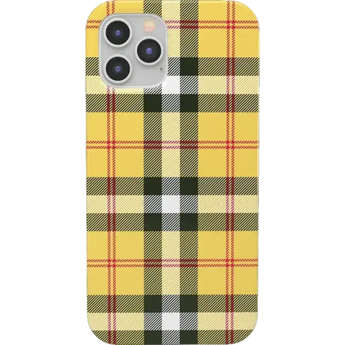 As if! | Yellow Plaid iPhone Case