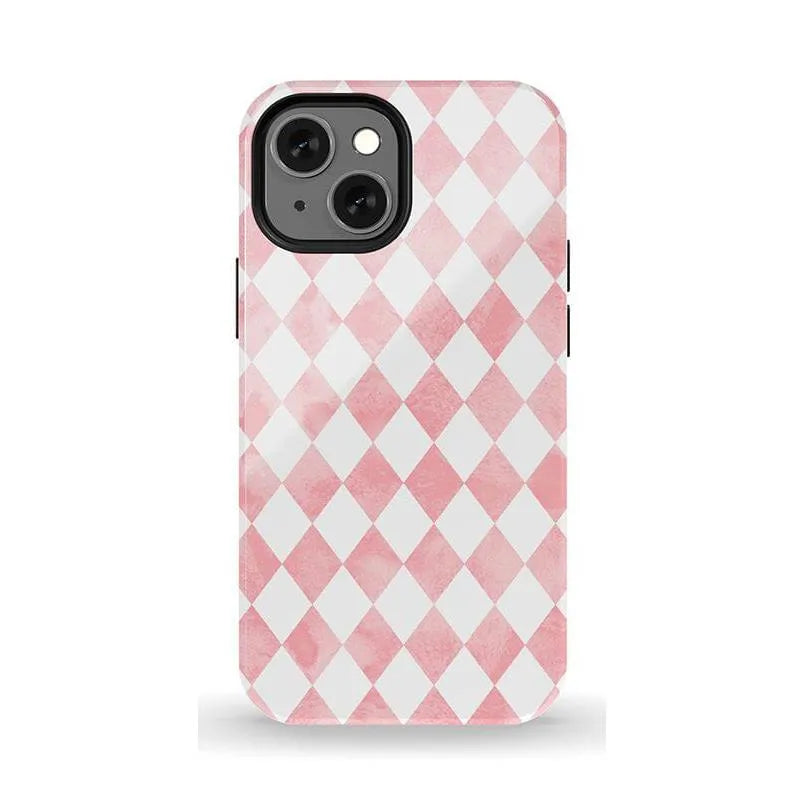 Queen of Diamonds | Pink Watercolor Case
