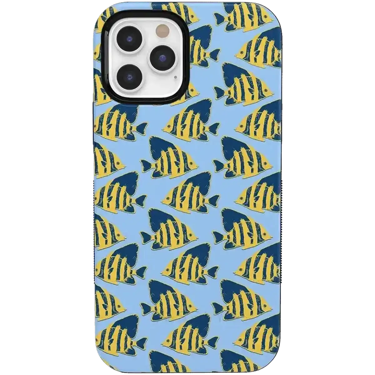 Something's Fishy | Navy Blue & Yellow Fish Print Case