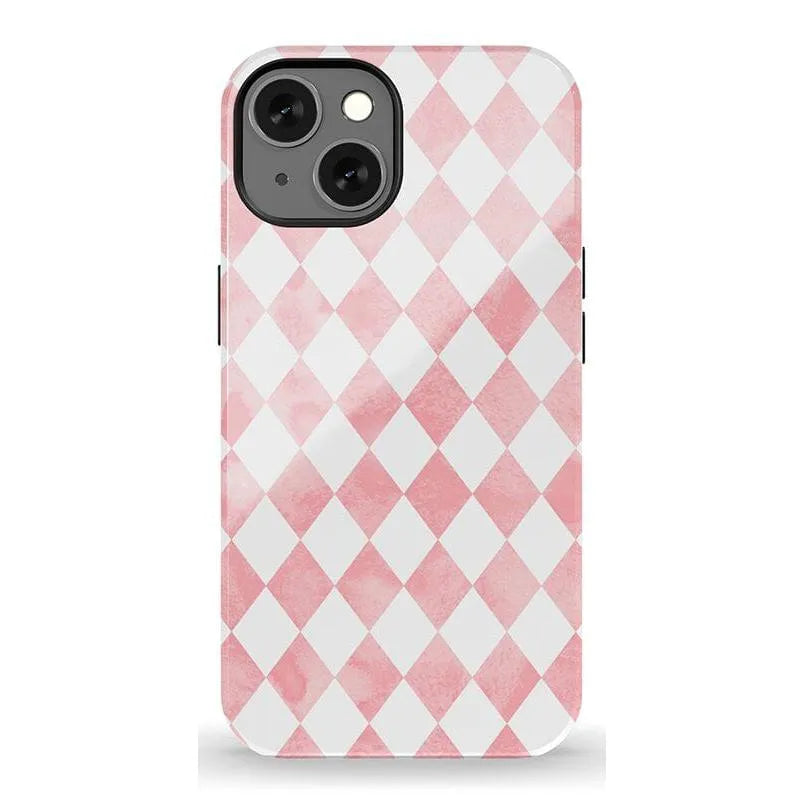 Queen of Diamonds | Pink Watercolor Case