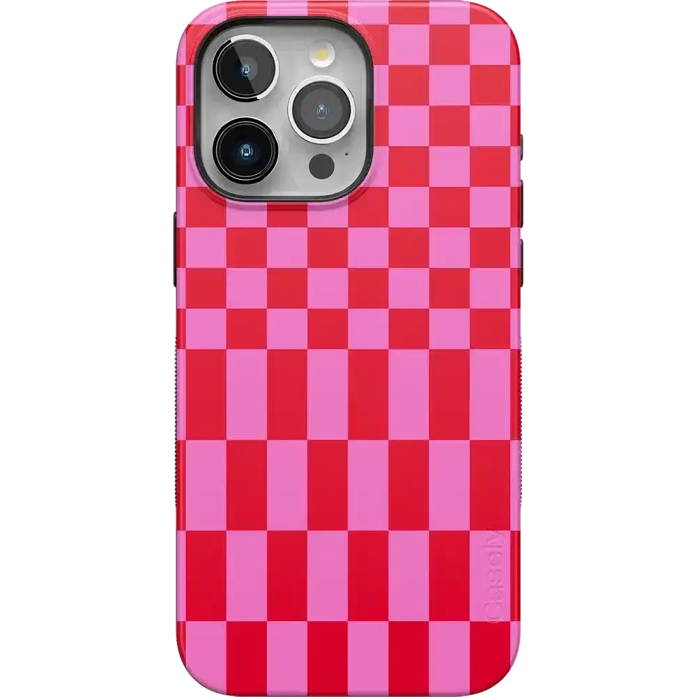 Vibe Check | Pink Checkerboard Case