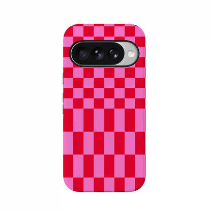 Vibe Check | Pink Checkerboard Case