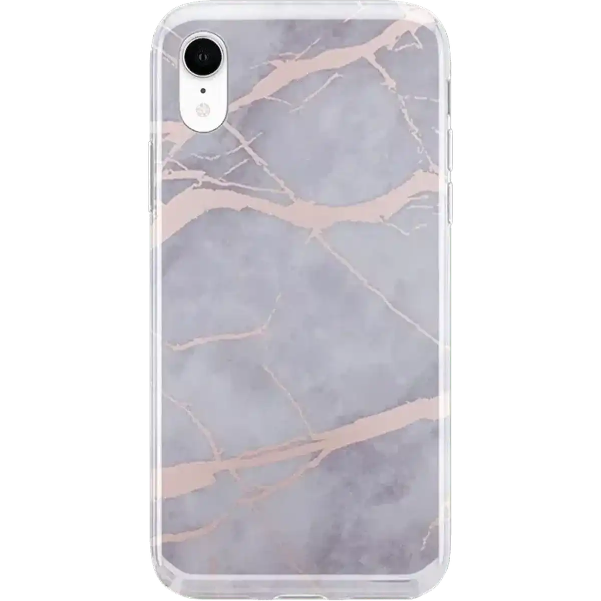 Touch of Lavender | Lavender Gray & Rose Gold Marble Case