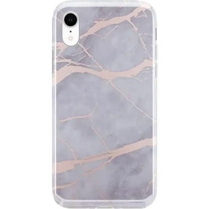 Touch of Lavender | Lavender Gray & Rose Gold Marble Case