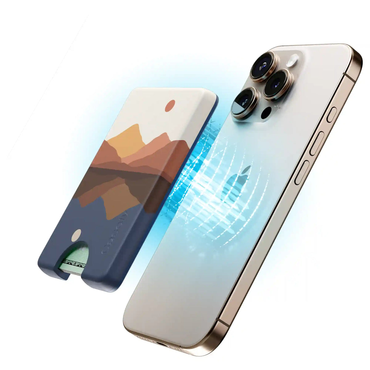 Opposites Attract | Day & Night Colorblock Mountains MagWallet