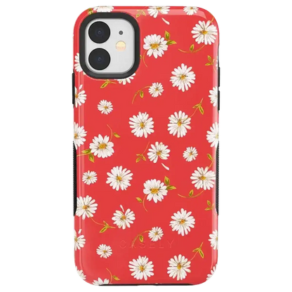 Daisy Daydream | Red Coral Floral Case