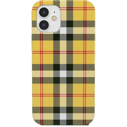 As if! | Yellow Plaid iPhone Case
