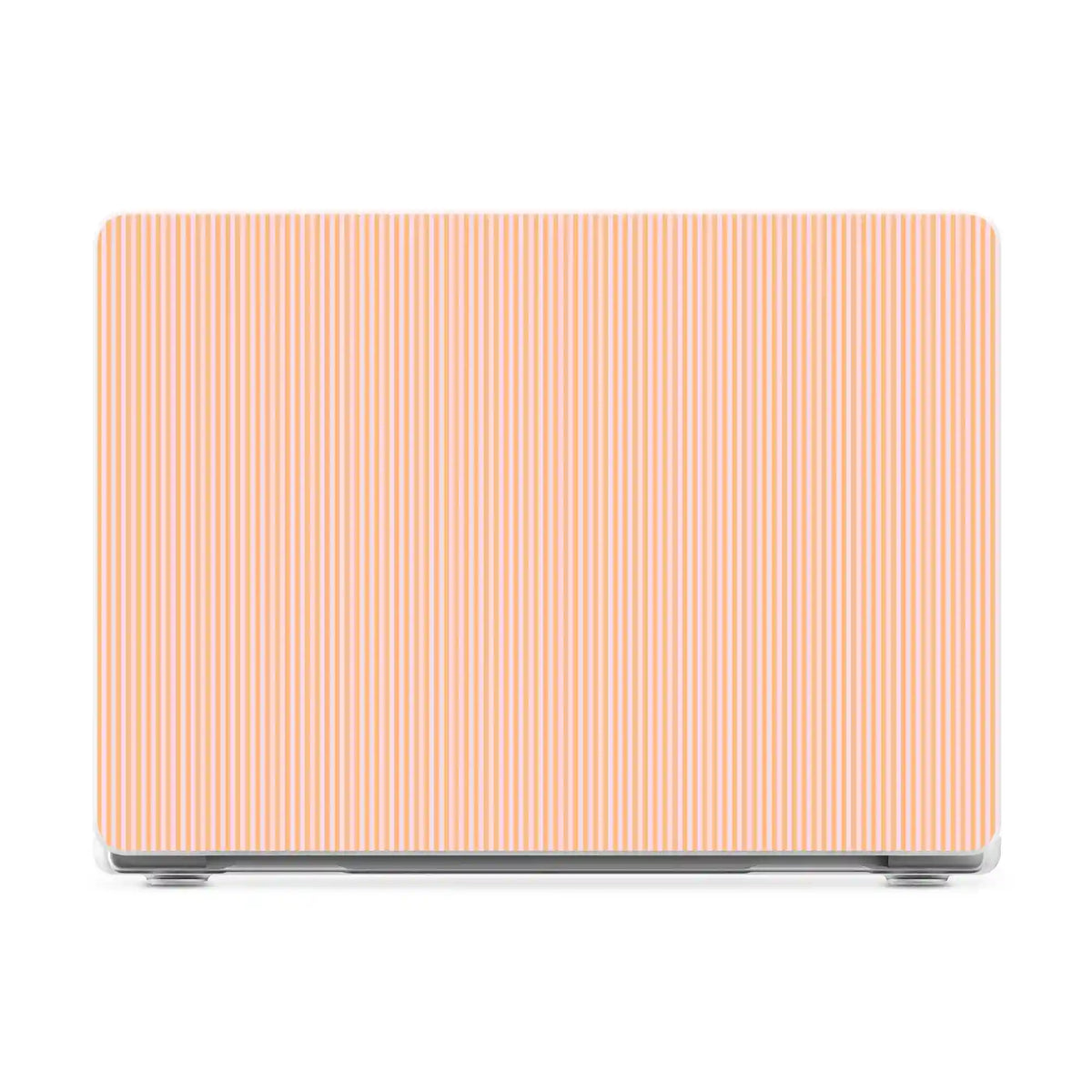 Stripes and the City | Orange & Pink Pinstripe Laptop Shell