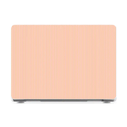 Stripes and the City | Orange & Pink Pinstripe Laptop Shell